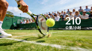 温网经典发球得分集锦，球速显示超过200公里每小时