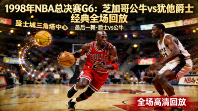 1998年NBA总决赛芝加哥公牛队对阵犹他爵士队第六场经典之战全场回放视频封面